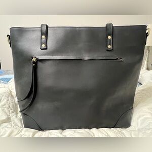 S ZONE Vintage Genuine Leather Shoulder Bag Work Totes